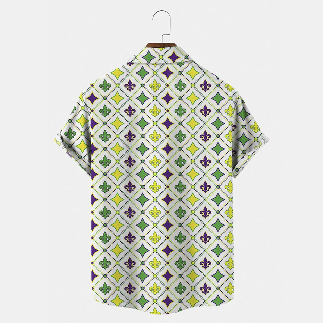 Mardi Gras Carnival Animal Collection Short Sleeve Shirt