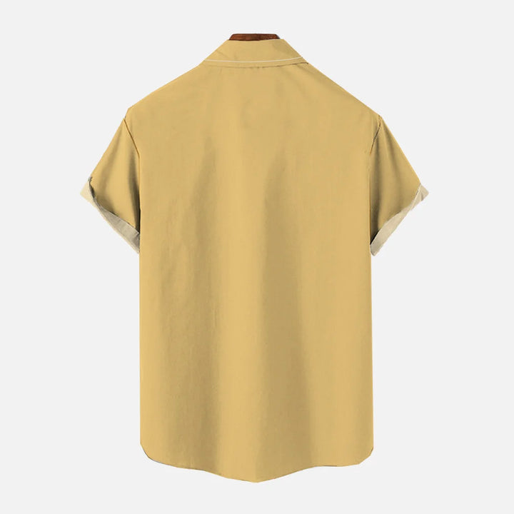 Hot Dog Print Casual Oversized Short Sleeve Shirt