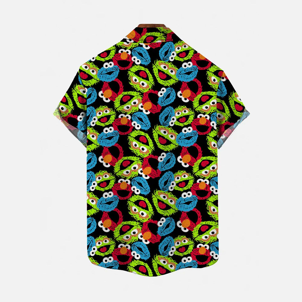 Colorful Classic Cartoon Character Short-Sleeved Shirt