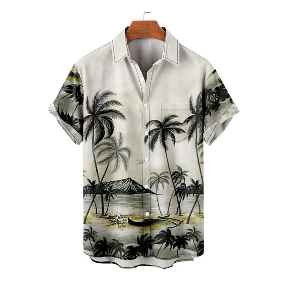 Men's Hawaiian Oversized Short Sleeve Shirt 2406001925