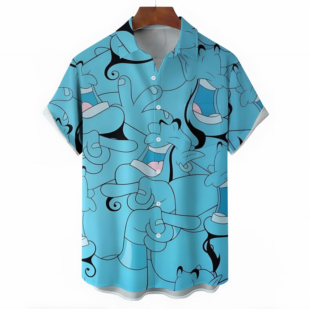 Cartoon Magic Elf Casual Short Sleeve Shirt 2410008668