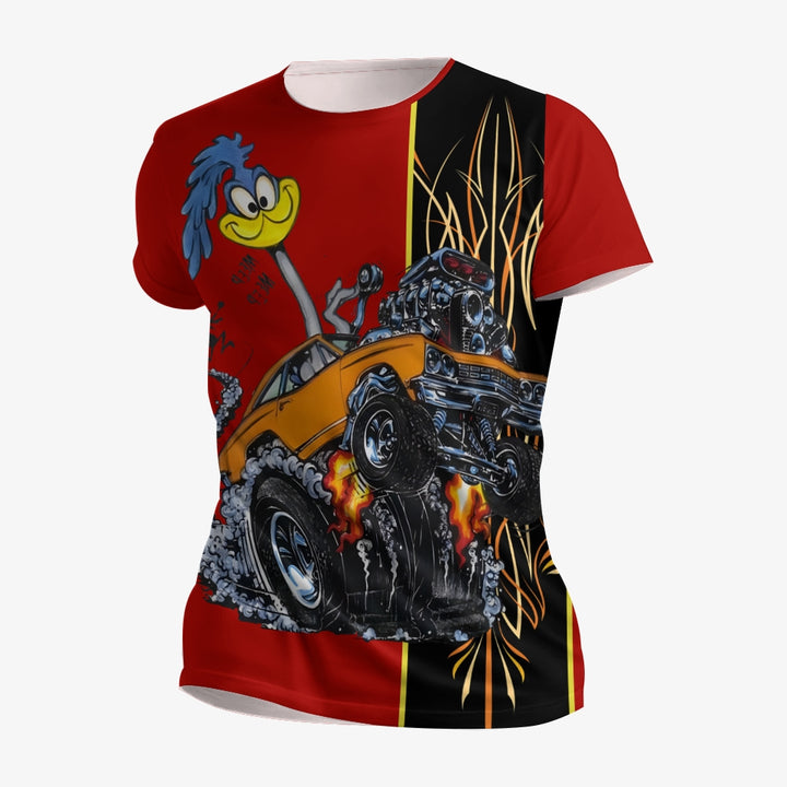 Classic Cartoon Modified Car Printing Short Sleeve T-Shirt 2408006369