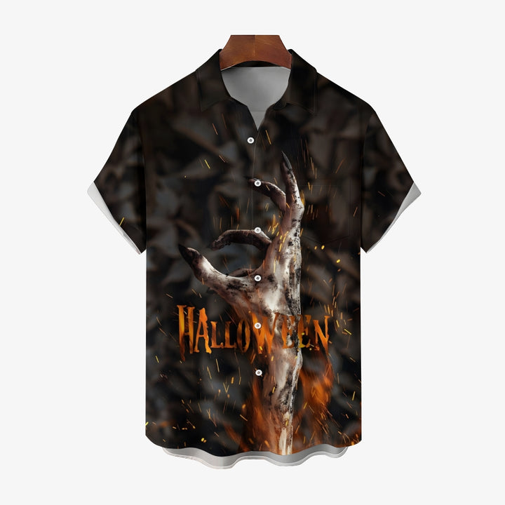 Halloween Zombies Short Sleeve Shirt 2408008294