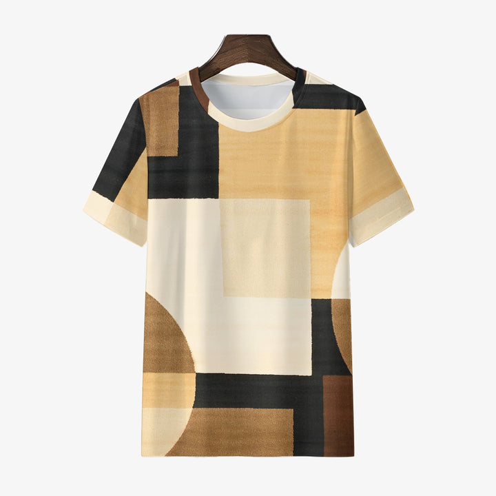 Men's Vibrant Color Block Short Sleeve T-Shirt