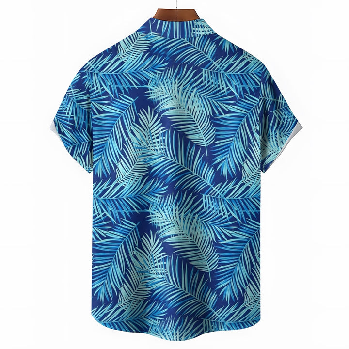 Men's Hawaiian Coconut Tree Casual Short Sleeve Shirt 2410005861