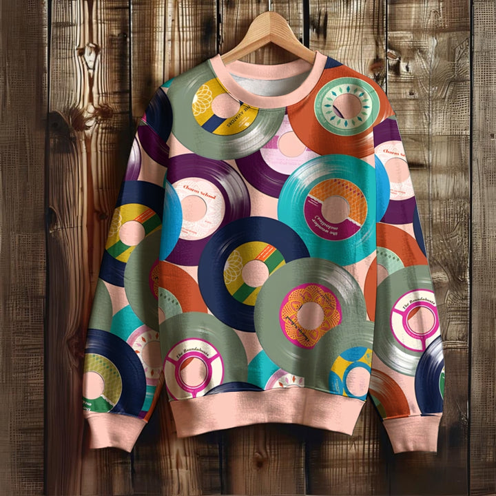 Colorful Vinyl Records Unisex Sweatshirt 2409010117