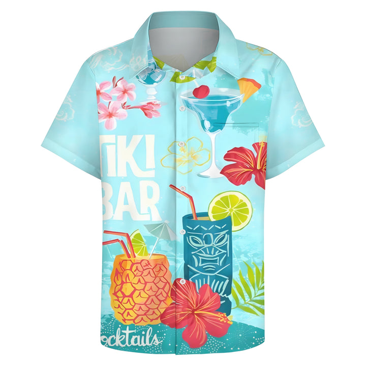 Men's Hawaiian TIKI ART Casual Short Sleeve Shirt 2403000709