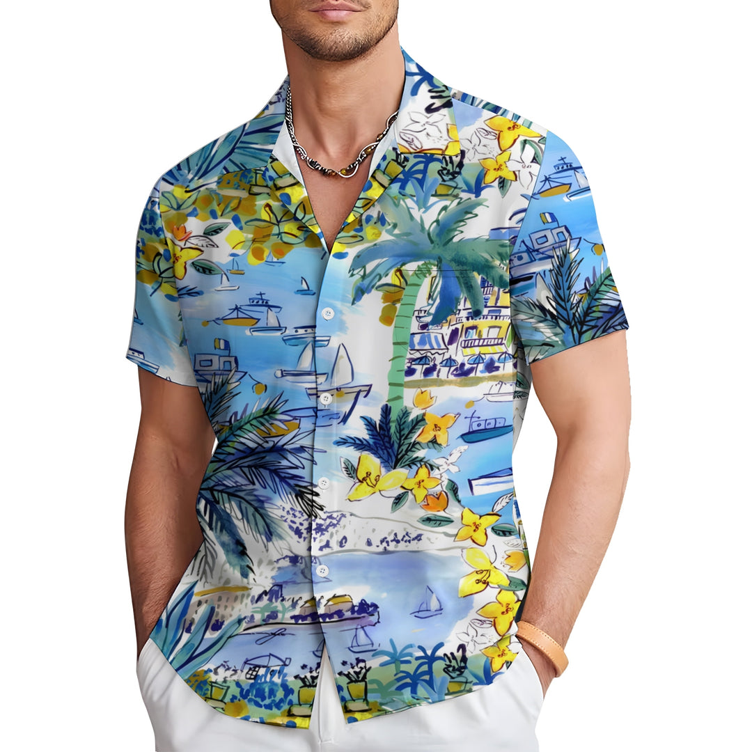 Men's Hawaiian Casual Short Sleeve Shirt 2403000594