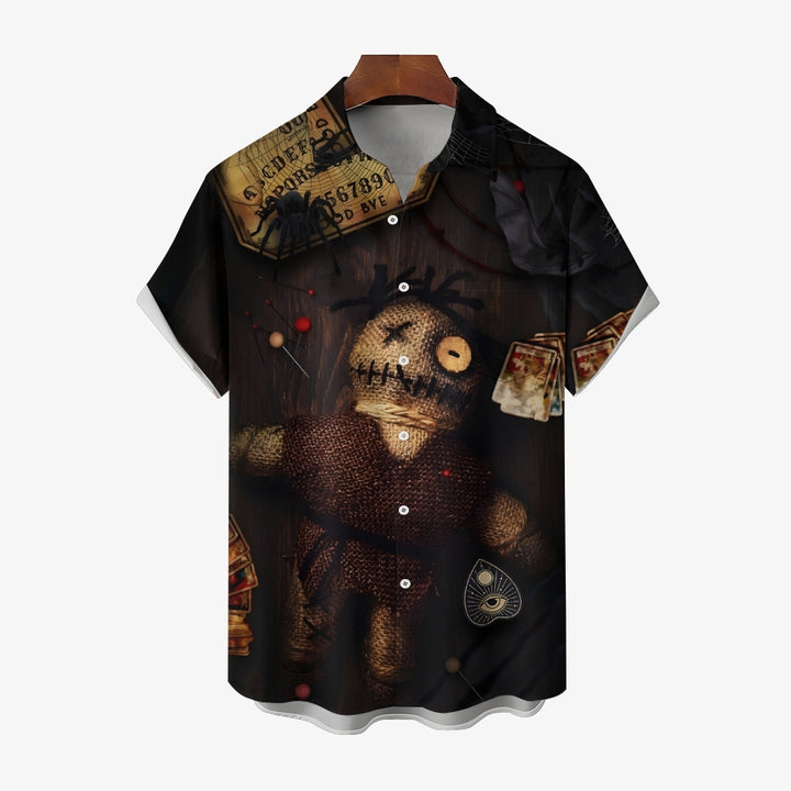 Halloween Horror Doll Short Sleeve Shirt 2408008253