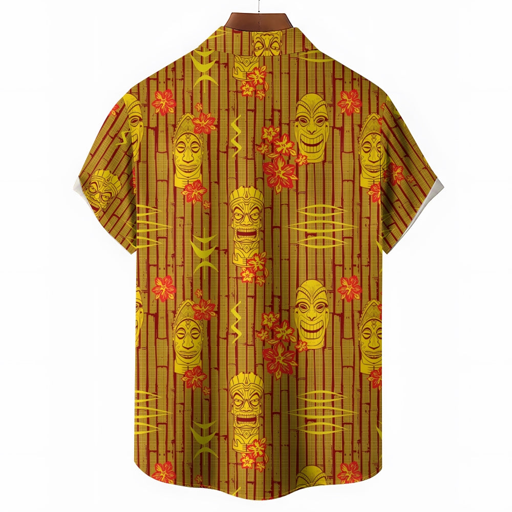 TIKI ART Casual Short Sleeve Shirt 2408004190