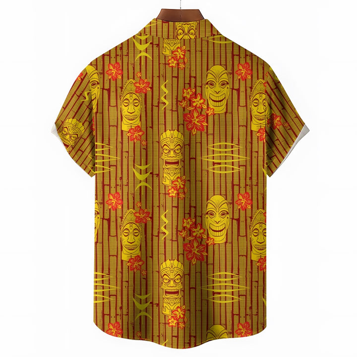 TIKI ART Casual Short Sleeve Shirt 2408004190