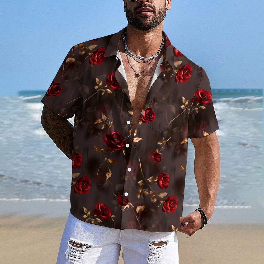 Men's Hawaiian Casual Short Sleeve Shirt 2412008908