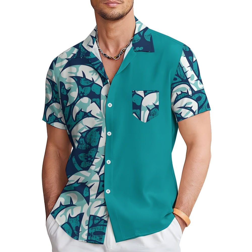 Men's Coconut Tree Hawaiian Short Sleeve Shirt 2410008634