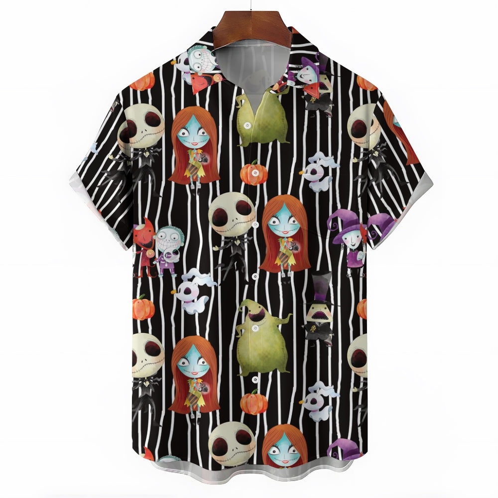 Cartoon Character Halloween Casual Large Size Short Sleeve Shirt 2407004411