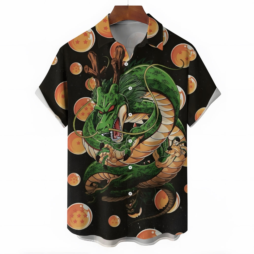 Cartoon Dragon Ball Printing Short Sleeve Shirt 2412001940