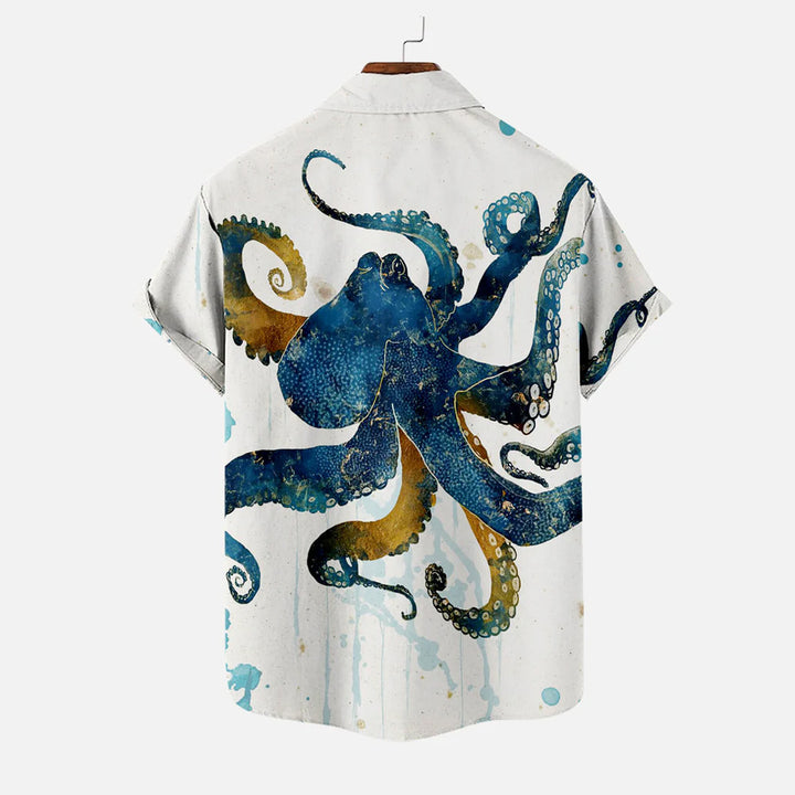 Octopus Casual Large Size Short-Sleeved Shirt