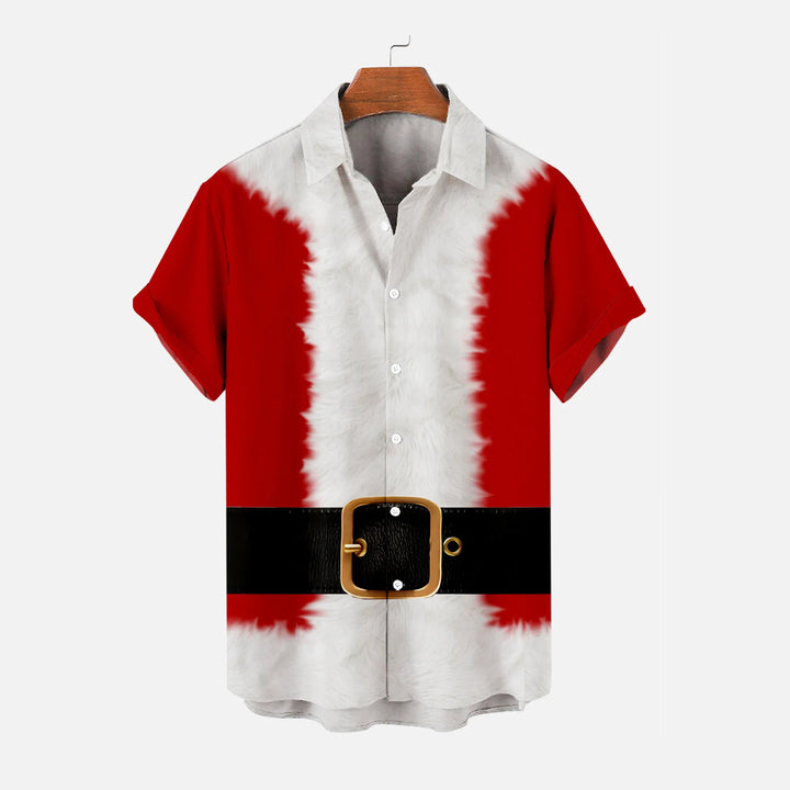 Men's Creative Design Christmas Short-Sleeved Shirt