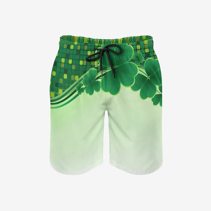 Men's St. Patrick's Day Shamrock Beach Shorts 2401000152