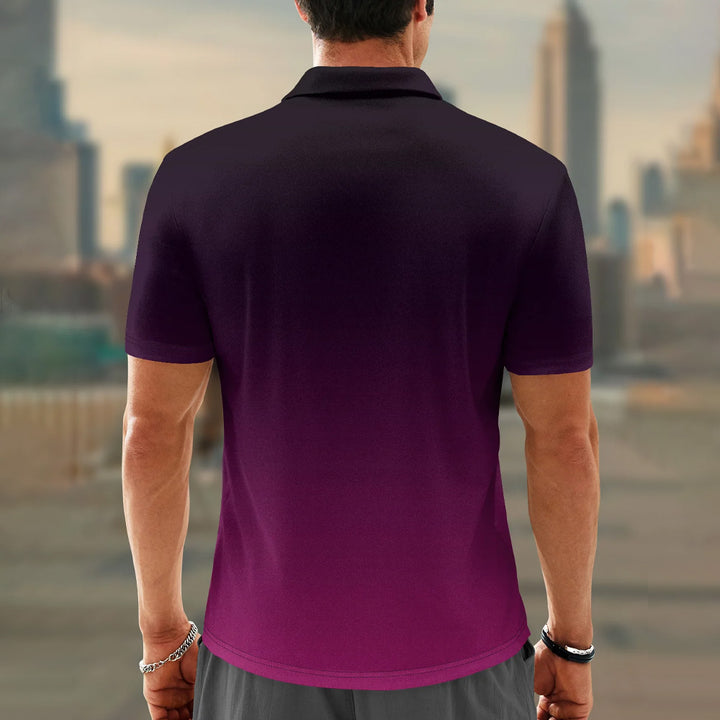 Men's Gradient Pattern Polo Shirt