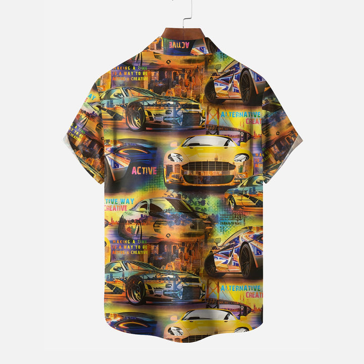 Racing Casual Large Size Short Sleeve Shirt