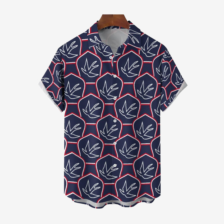 Men's Hawaiian Casual Short Sleeve Shirt 2402000155