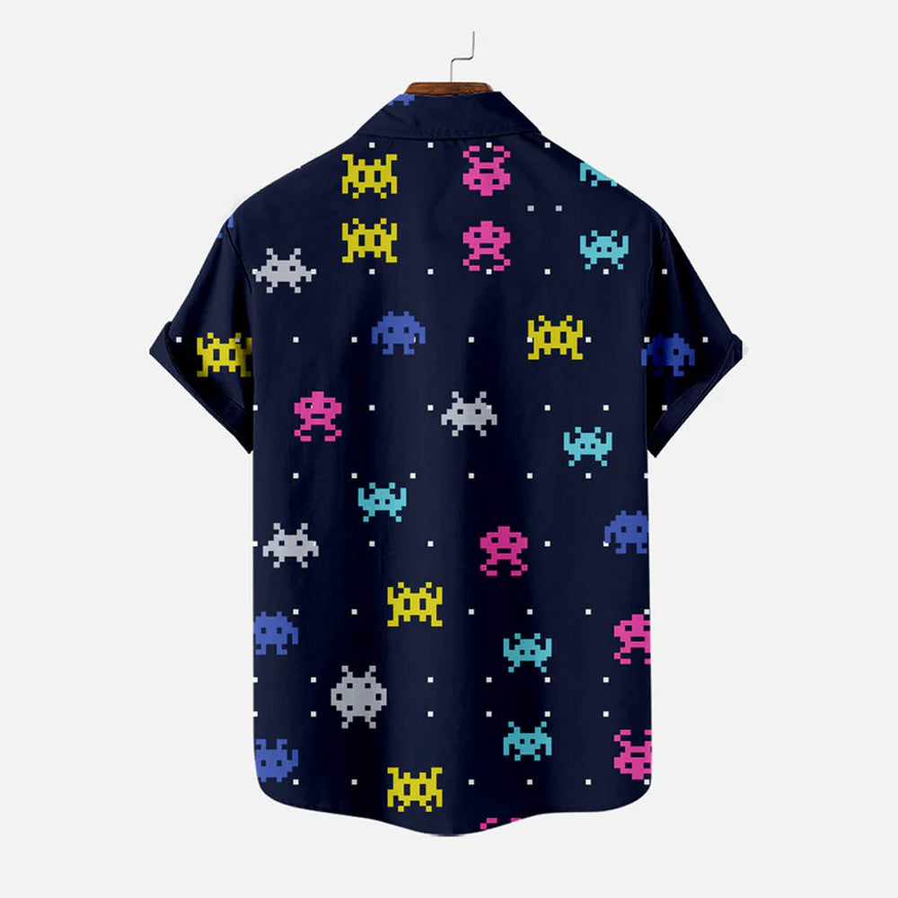 Geometric Game Casual Short Sleeve Shirt