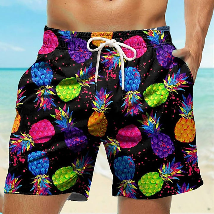 Men's Pineapple Hawaiian Oversized Short Sleeve Shirt