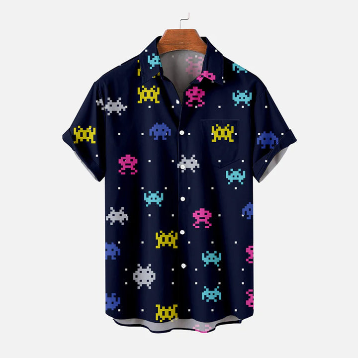 Geometric Game Casual Short Sleeve Shirt