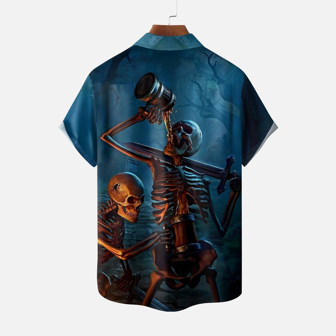 Mexican Day of the Dead Casual Short Sleeve Shirt