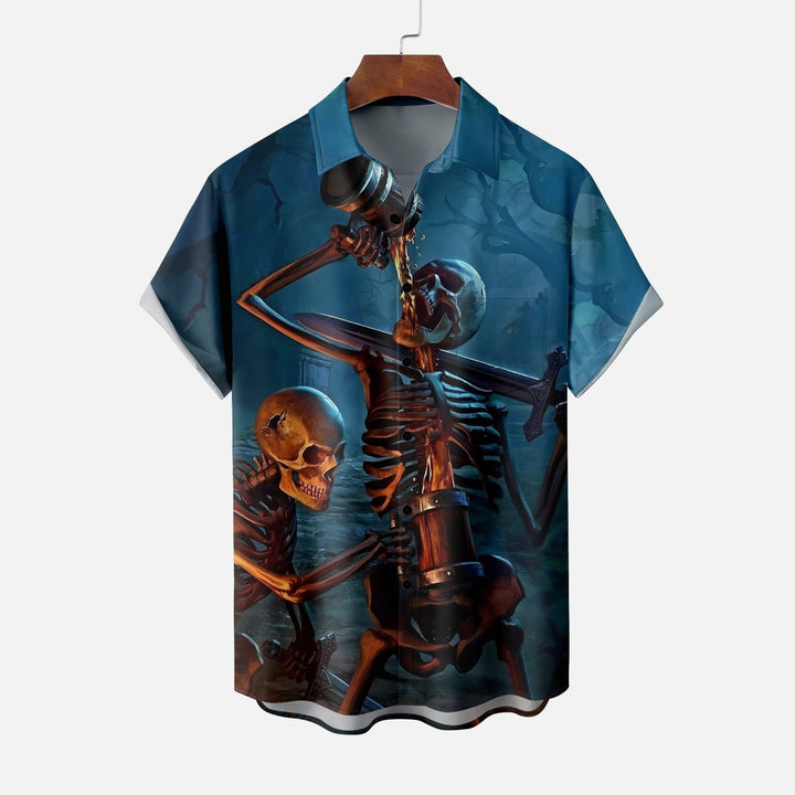 Mexican Day of the Dead Casual Short Sleeve Shirt