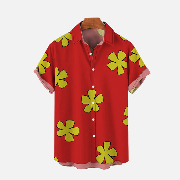 Cosplay Dell Rescue Team inspired Hawaiian short sleeve shirt