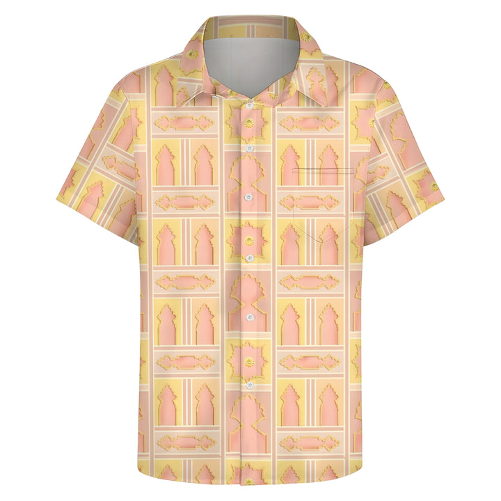 Geometric Print Men's Casual Short Sleeve Shirt 2403000249