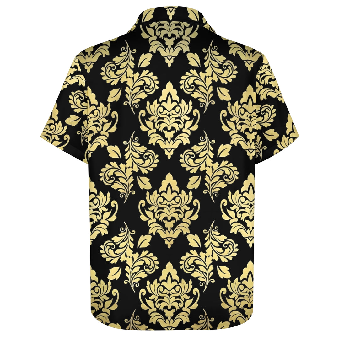 Men's Baroque Art Casual Short Sleeve Shirt 2403000251