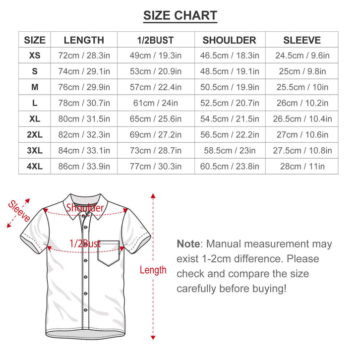 Men's Hawaiian Botanical Art Print Casual Short Sleeve Shirt 2402000178