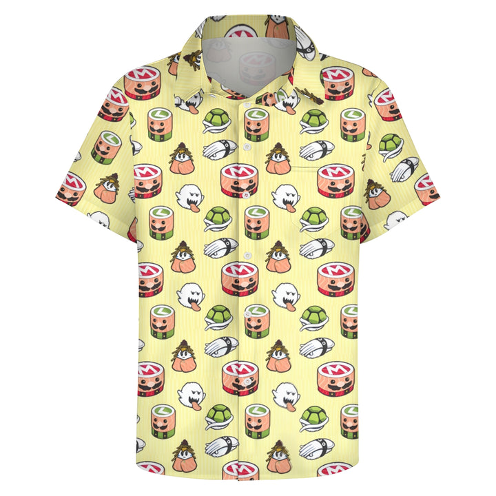 Digital Game Printing Men's Casual Short Sleeve Shirt 2403000225