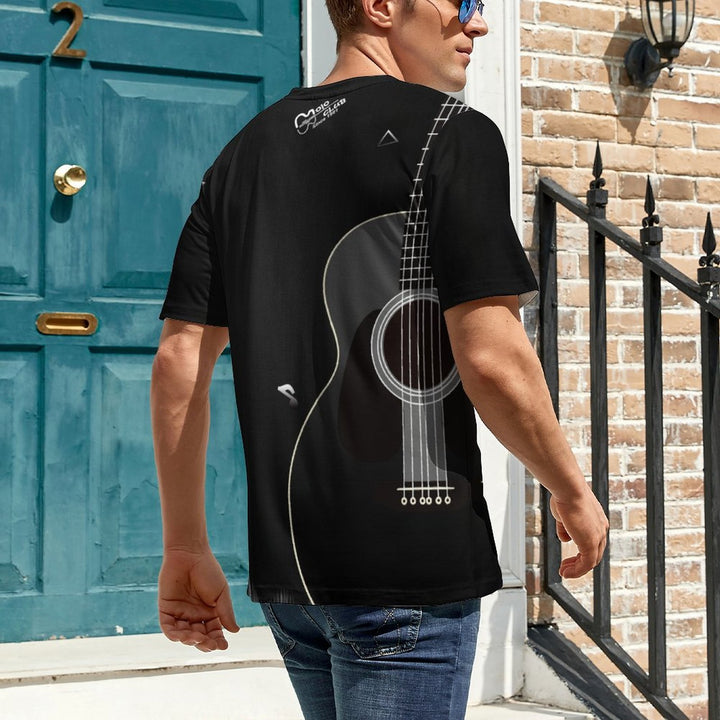 Men's Music Guitar Crew Neck Casual T-Shirt 2401000400