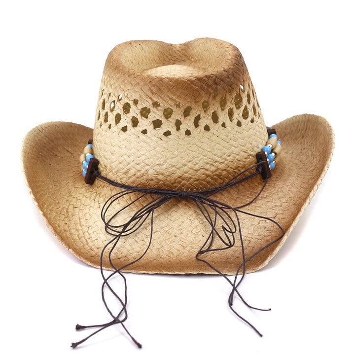 Western Painted Cowboy Straw Hat For Men And Women Outdoor Travel To The Seaside Sun Protection Hat 240203043