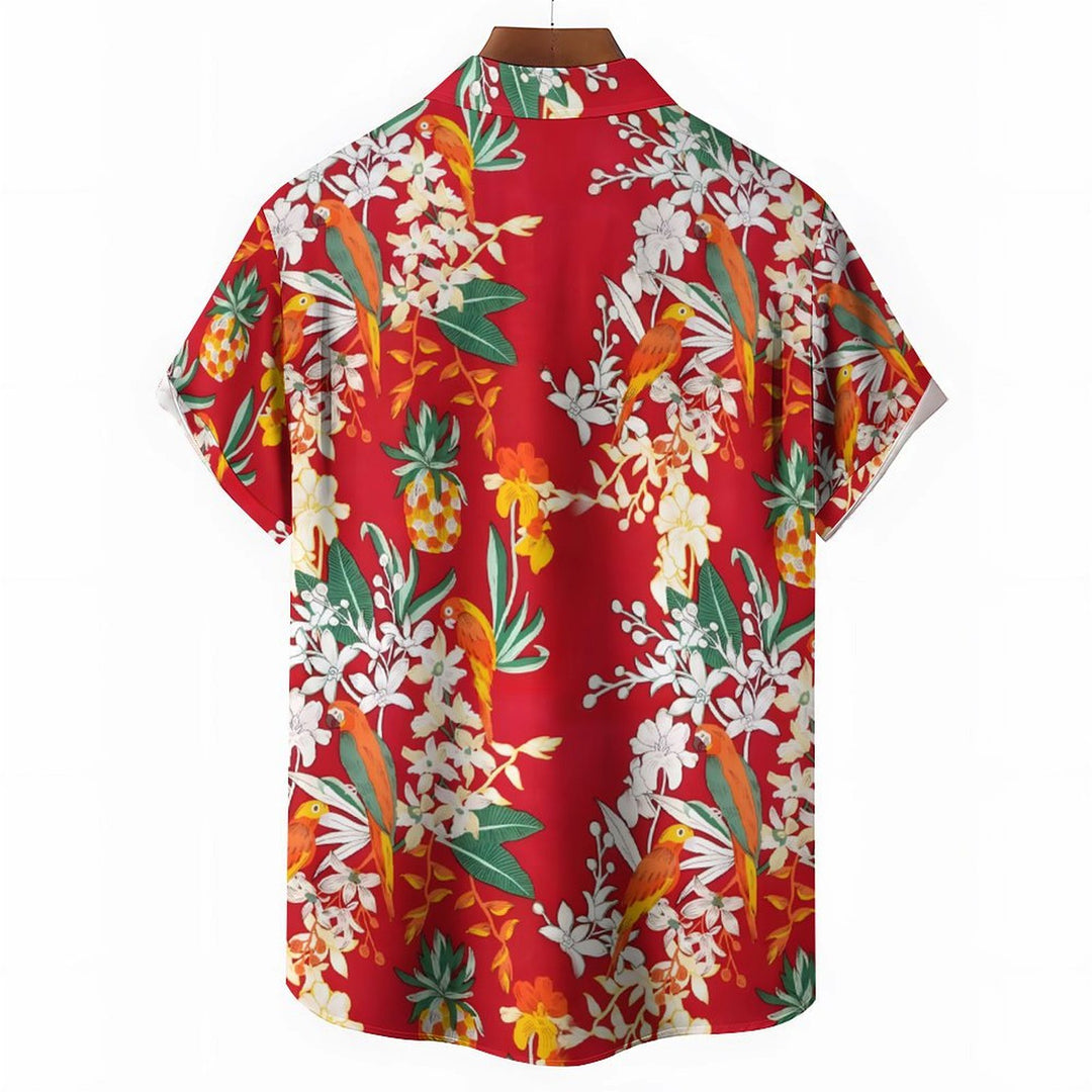Parrot Vintage Hawaiian Aloha Shirt 2402000008