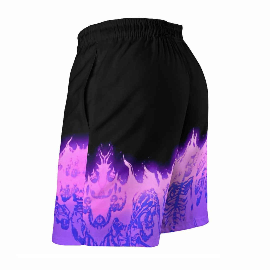 Men's Sports Skull Flame Horror Beach Shorts 2402000208