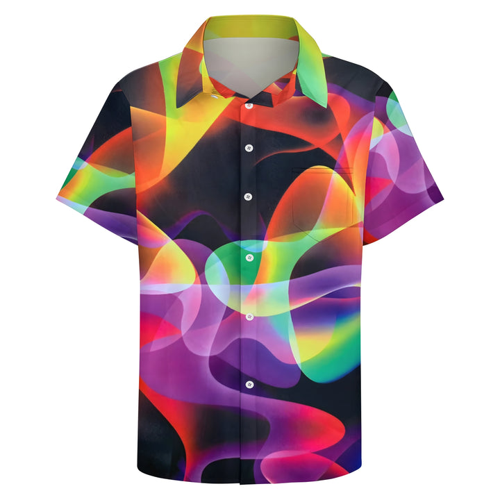 Men's Symphony Art Casual Short Sleeve Shirt 2403000401