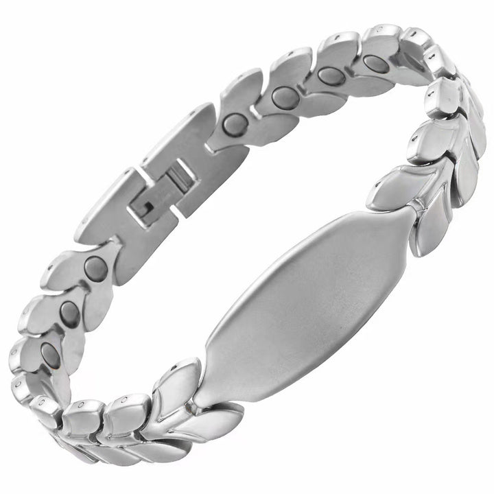 Simple Wheat Ear Men'S Titanium Steel Bracelet Jewelry Anti-Static Negative Ion Bracelet 240200774