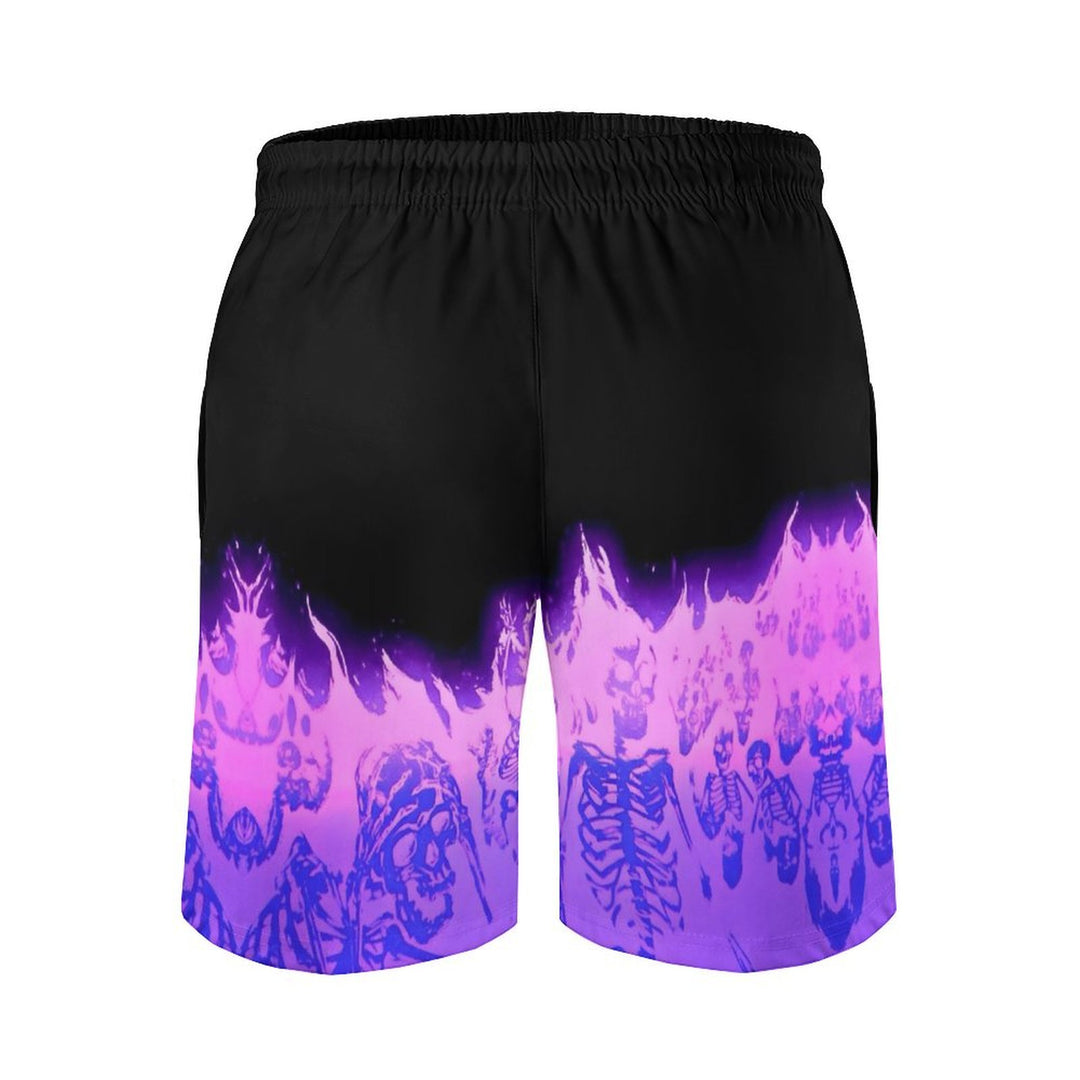 Men's Sports Skull Flame Horror Beach Shorts 2402000208