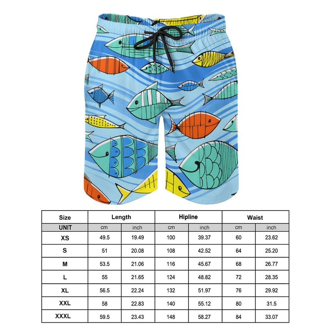 Men's Sports Fish Beach Shorts 2401000151