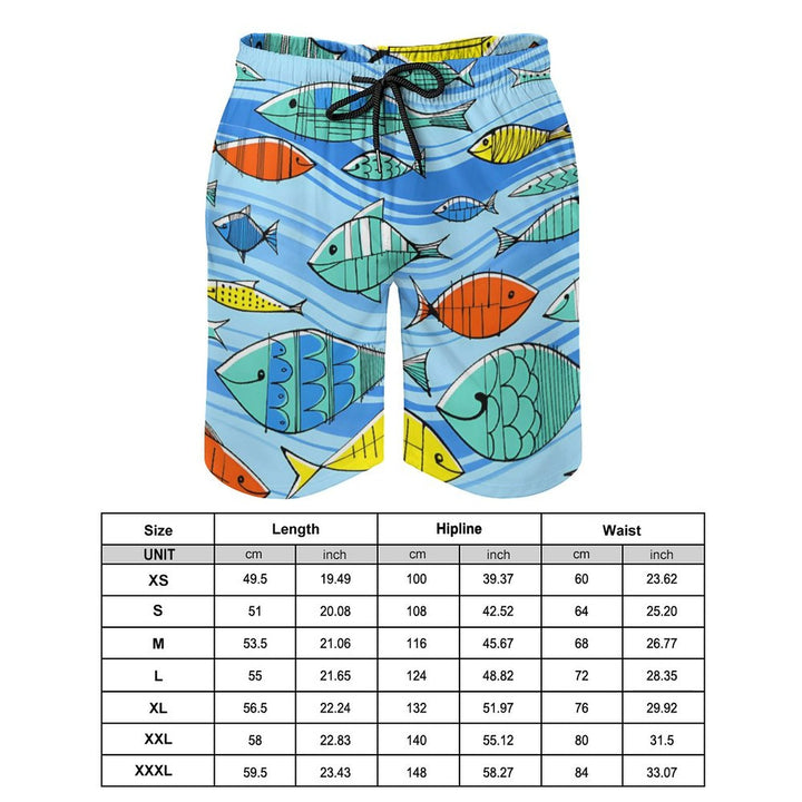 Men's Sports Fish Beach Shorts 2401000151