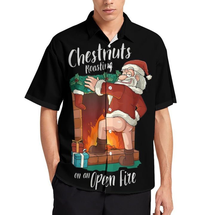 Christmas Chest Pocket Short Sleeved Shirt 2310000266