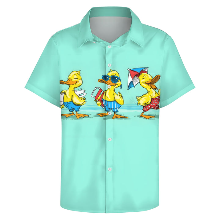 Men's Fun Duck Casual Short Sleeve Shirt 2403000307