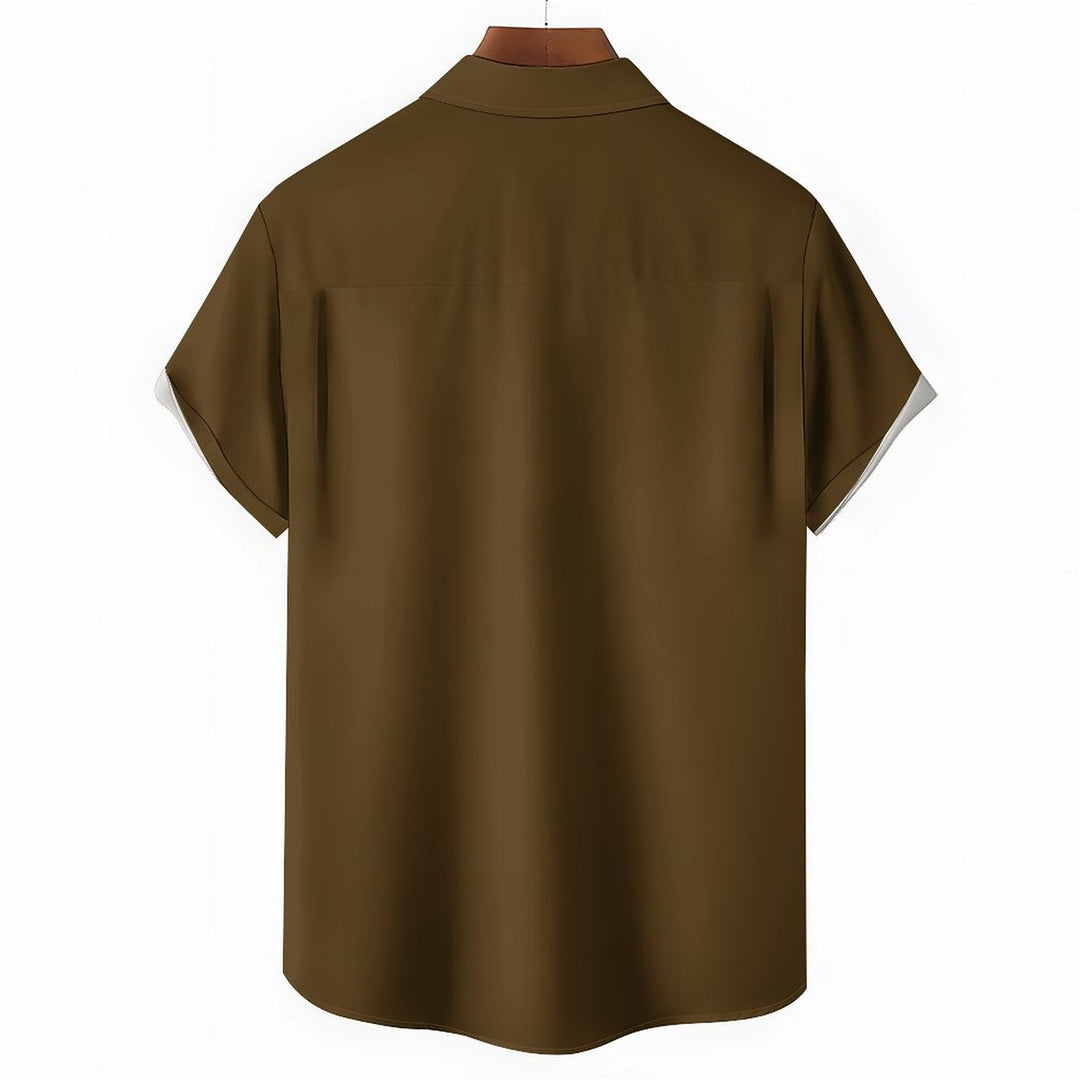 Men's Tribal Totem Art Casual Short Sleeve Shirt 2402000234