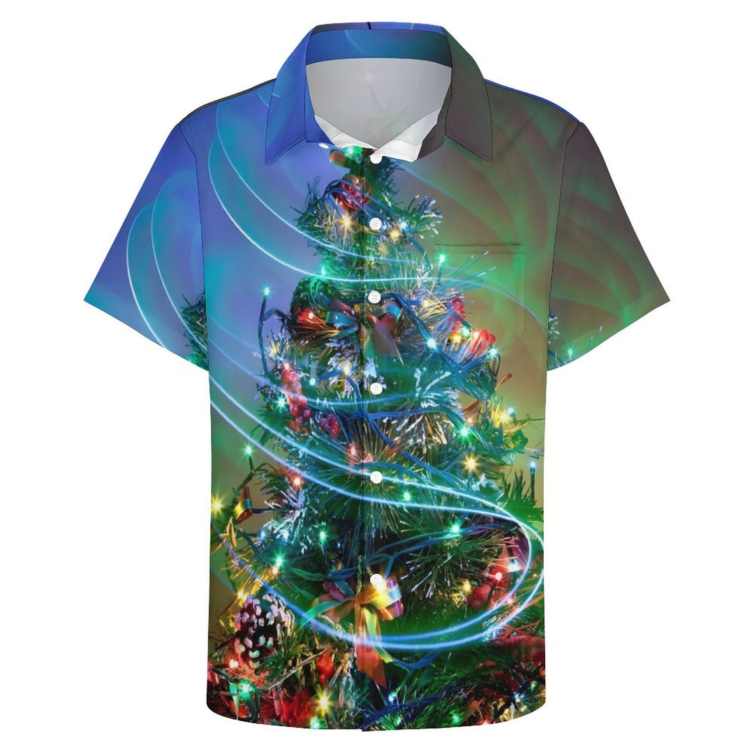 Christmas Tree Casual Short Sleeve Shirt 2311000076