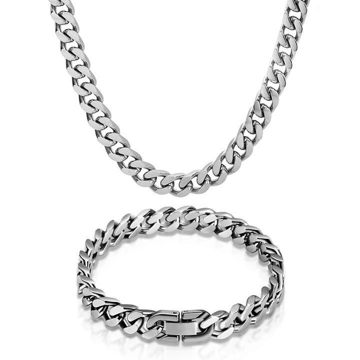 Titanium Steel Bracelet, High-End, Versatile Jewelry Buckle, Cuban Chain Necklace 240201040