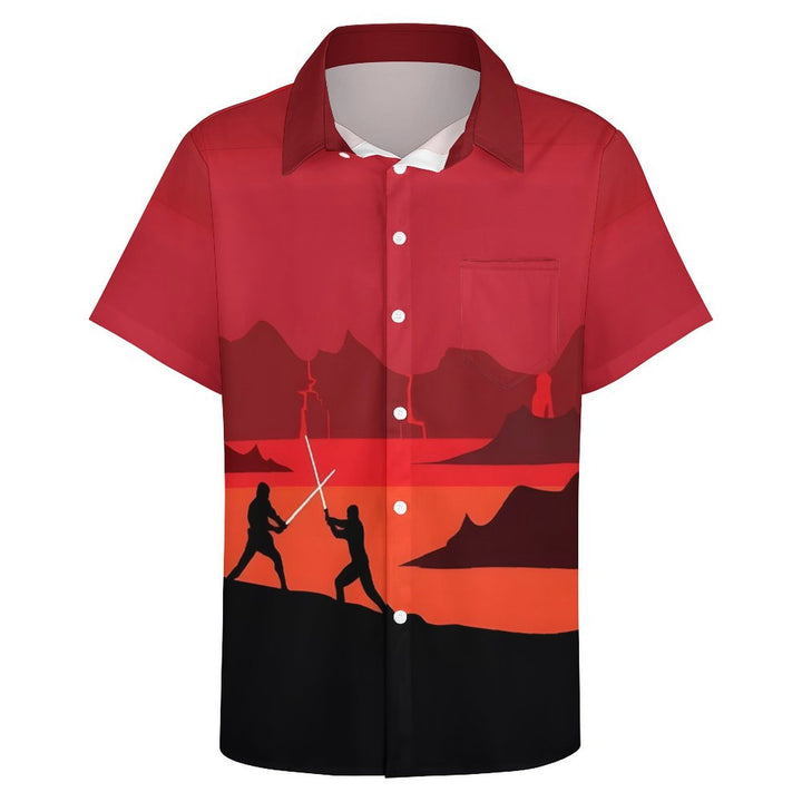 Men's Classic Star Character Casual Short Sleeve Shirt 2401000097